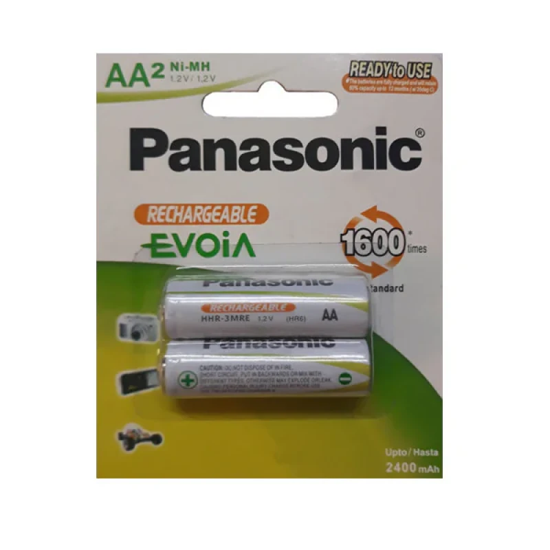 باتری قلمی قابل شارژ پاناسونیک مدل EVOIA 240mAh بسته 4 عددی