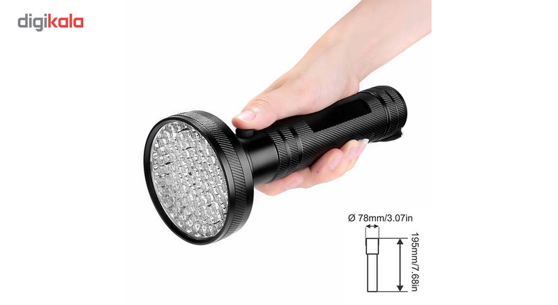 چراغ قوه UV 100 LED ال ای مدل بلک لایت