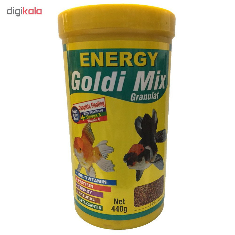 غذا ماهی انرژی مدل Goldi Mix Granulat وزن 440 گرم