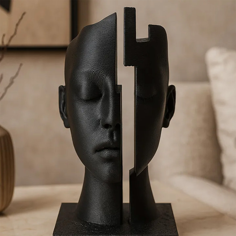مجسمه مدل چهره انتزاعی طرح فاصله ذهنی