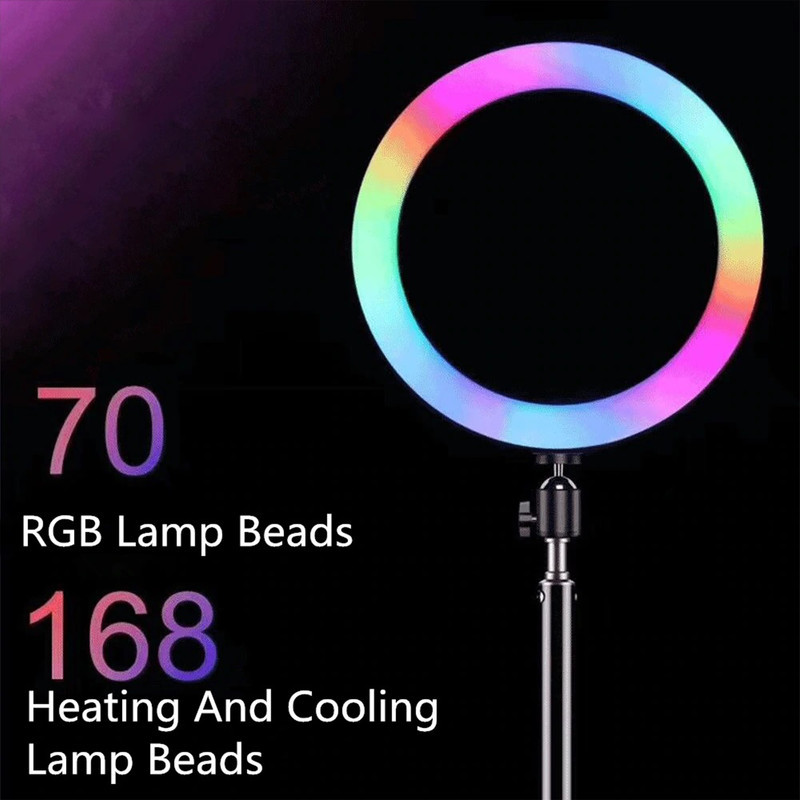 رینگ لایت مدل MJ26-RGB به همراه پایه