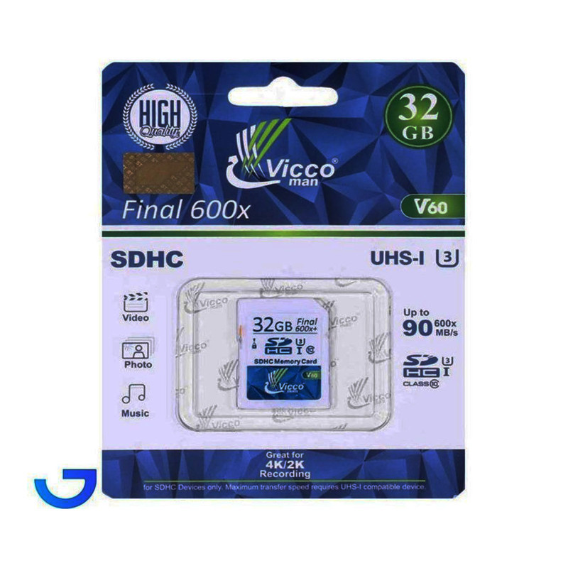 کارت حافظه SDHC ویکومن مدل Extra 600X کلاس 10استاندارد UHS-I سرعت 90MBS U3 4Kظرفیت 32 گیگابایت