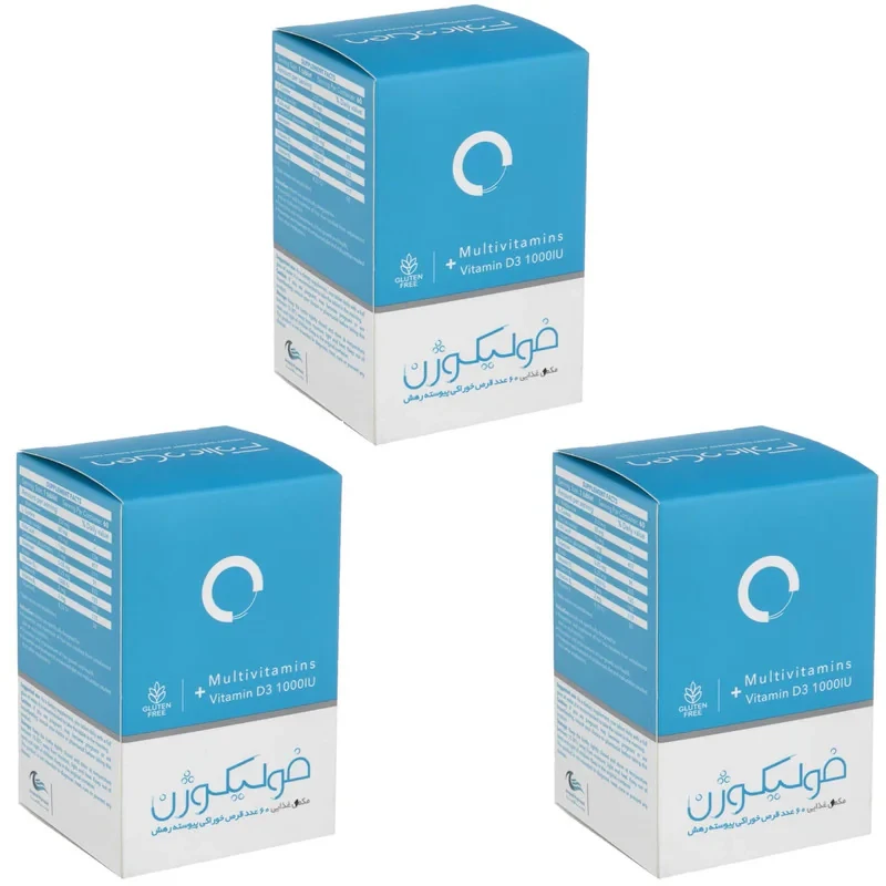 قرص فولیکوژن اروند فارمد 60 عددی بسته 3 عددی
