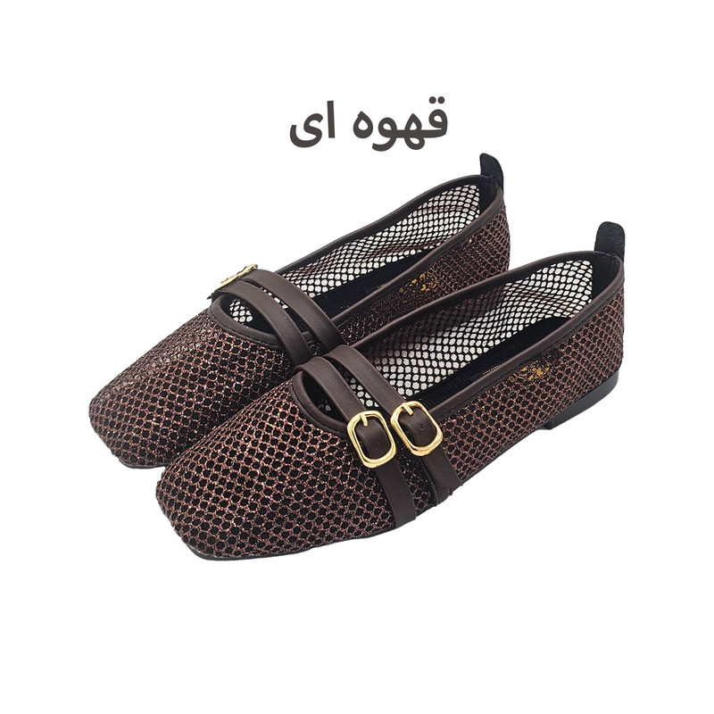 کفش زنانه سیی 1966 مدل اسلیپر بالرین توری کد 2460