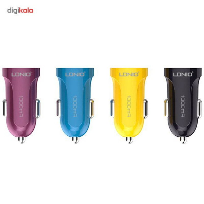 شارژر فندکی الدینیو مدل DL-C17 همراه با کابل microUSB