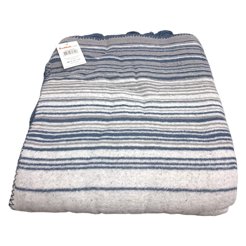 پتو ازدیلک مدل Stripe Lacivert سایز 170×130 سانتی متر