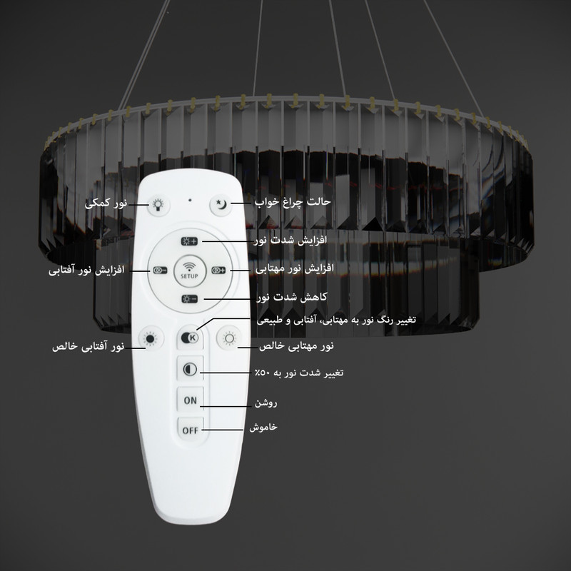لوستر نورکیا مدل تک حلقه کاردی کد 1R-40K