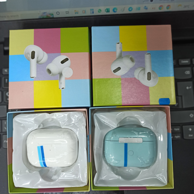 هدفون بلوتوثی مدل AirPods Pro بدون نویز کنسلینگ، درگاه شارژ لایتنینگ، پشتیبانی از فرمان لمسی