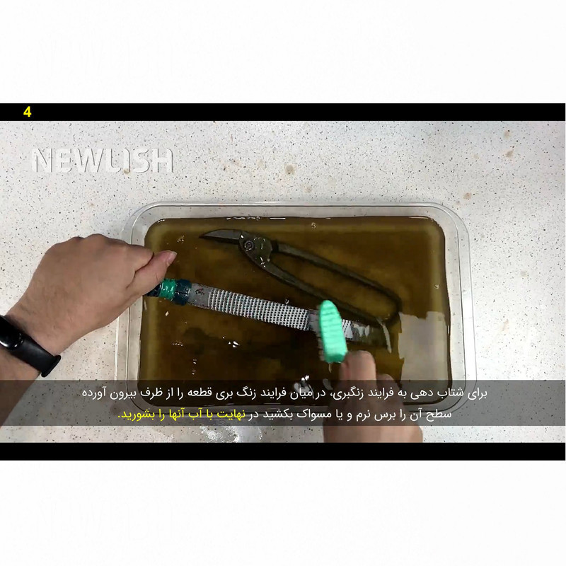 مایع زنگ بر شستشوی رادیاتور ماشین نیولیش مدل 4001 حجم 4 لیتر