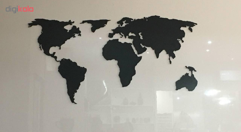 استیکر چوبی ژیوار طرح black world map