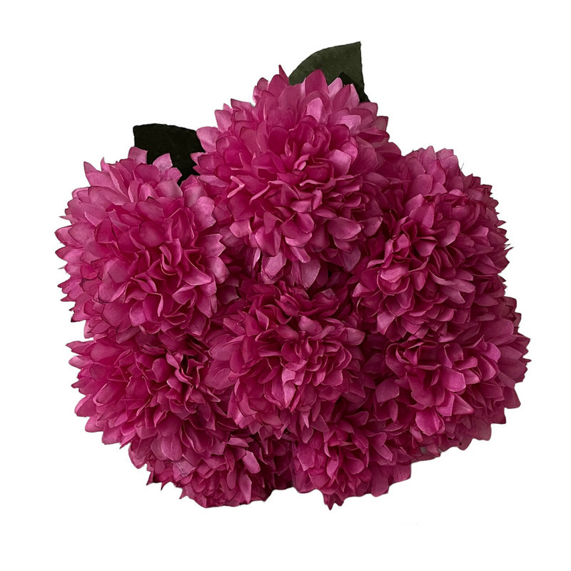 دسته گل مصنوعی گل داوودی شامل 8 شاخه، ارتفاع هر شاخه 44 cm، قطر گل 12 cm، جنس پارچه‌ای و قابل شستشو
