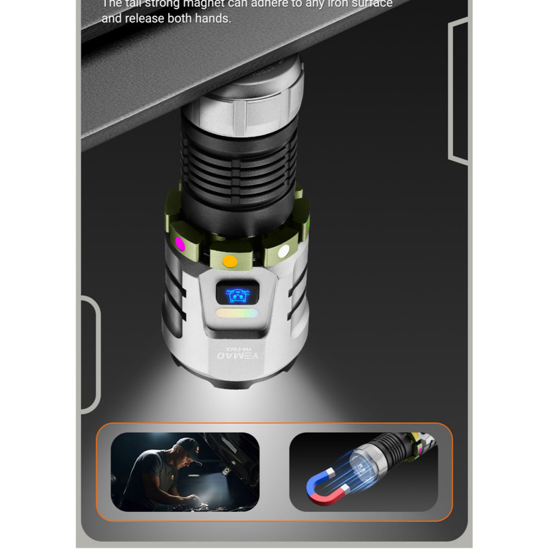 چراغ قوه دستی یئماو مدل YM-F86x با نور مهتابی