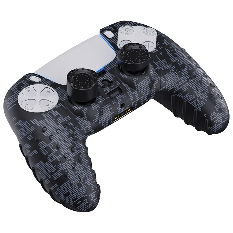 محافظ دسته پلی استیشن 5 اسپارک فاکس مدل Silicone Grip Pack Digital Camo به همراه روکش آنالوگ