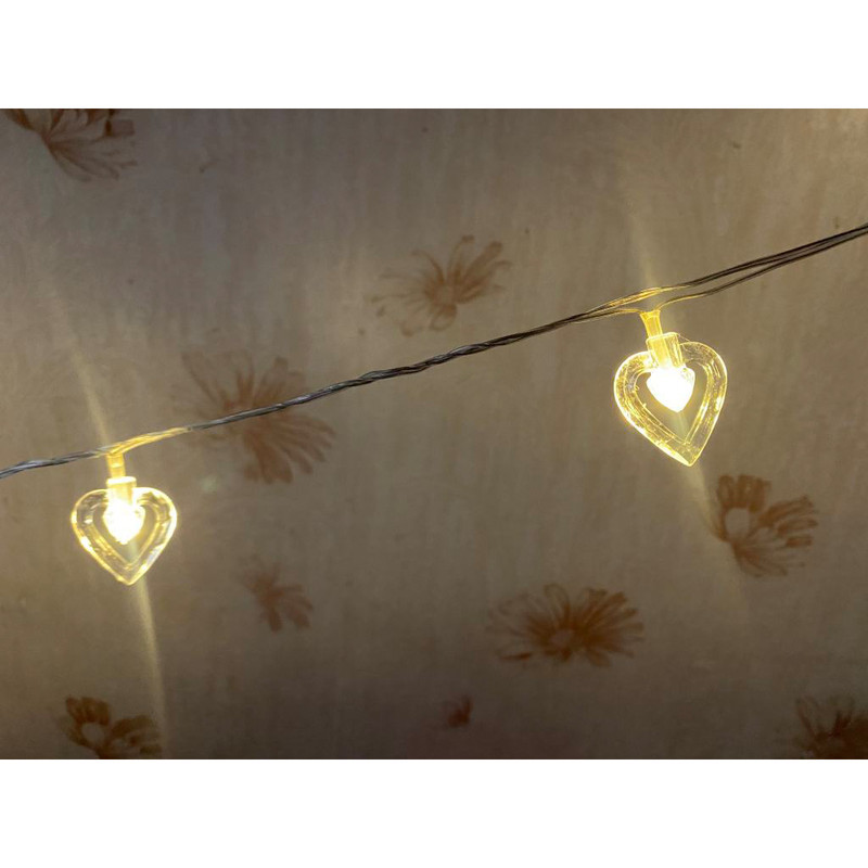 ریسه ال ای دی مدل قلب کریستالی کد 20Lamp طول 4.5 متر