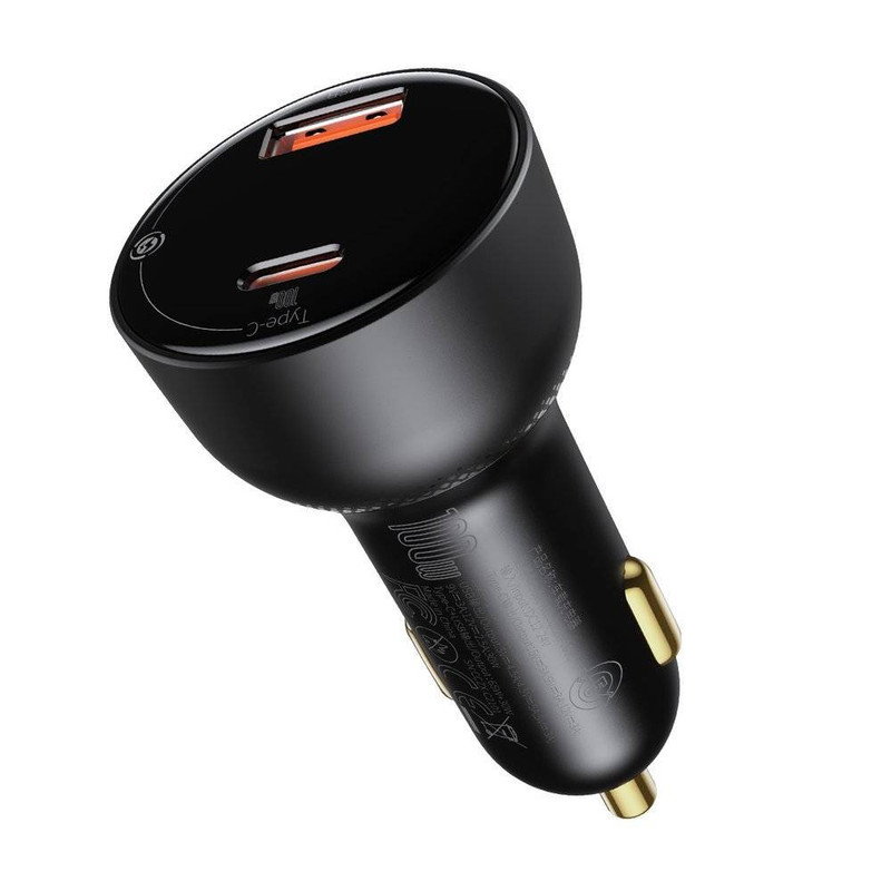 شارژر فندکی باسئوس مدل Digital Display PPS 100W به همراه کابل تبدیل USB-C