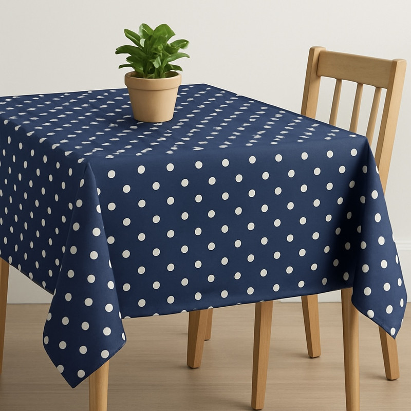 رومیزی مدل خال خال سایز 105x105 سانتی‌متر