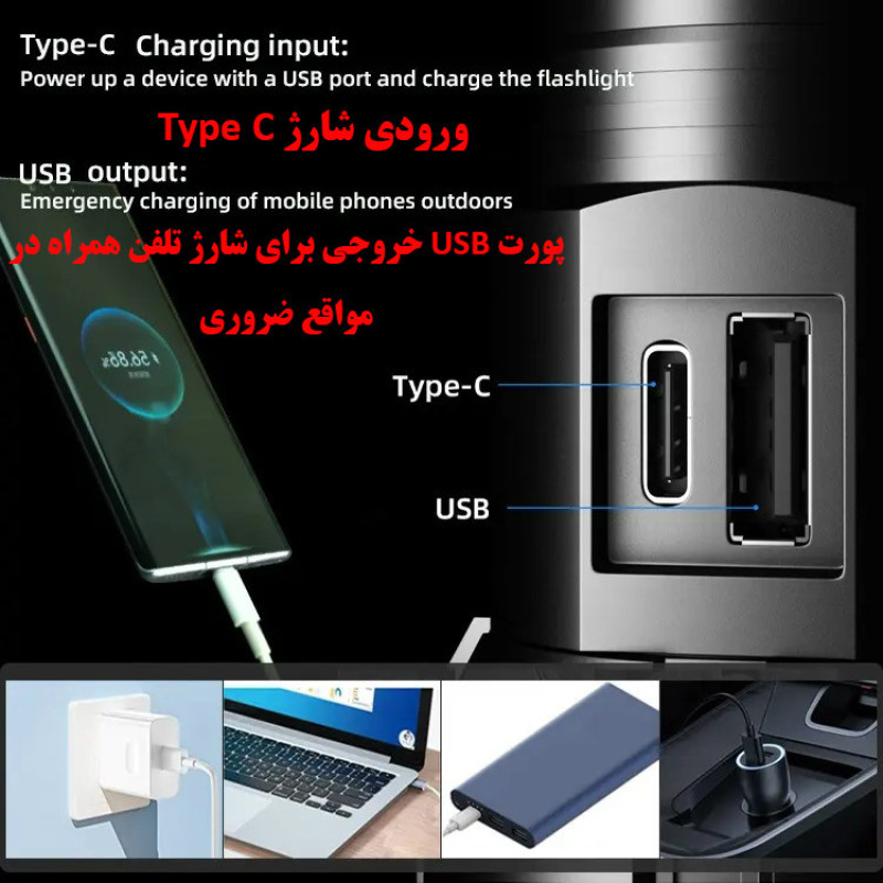 چراغ قوه دستی مدل فلورسنت