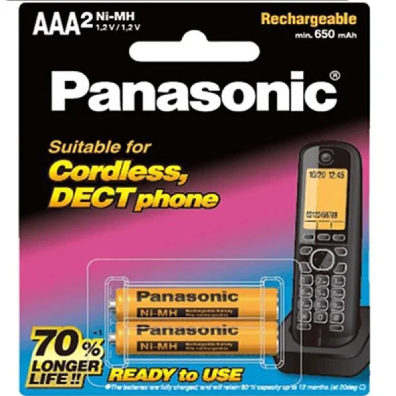 باتری نیم قلم شارژی AAA تلفن بی سیم مدل BK-4LDAW2BT