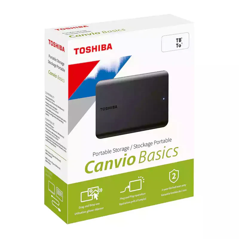 هارد اکسترنال توشیبا مدل Canvio Basics ظرفیت 4 ترابایت دارای رابط USB Type-A