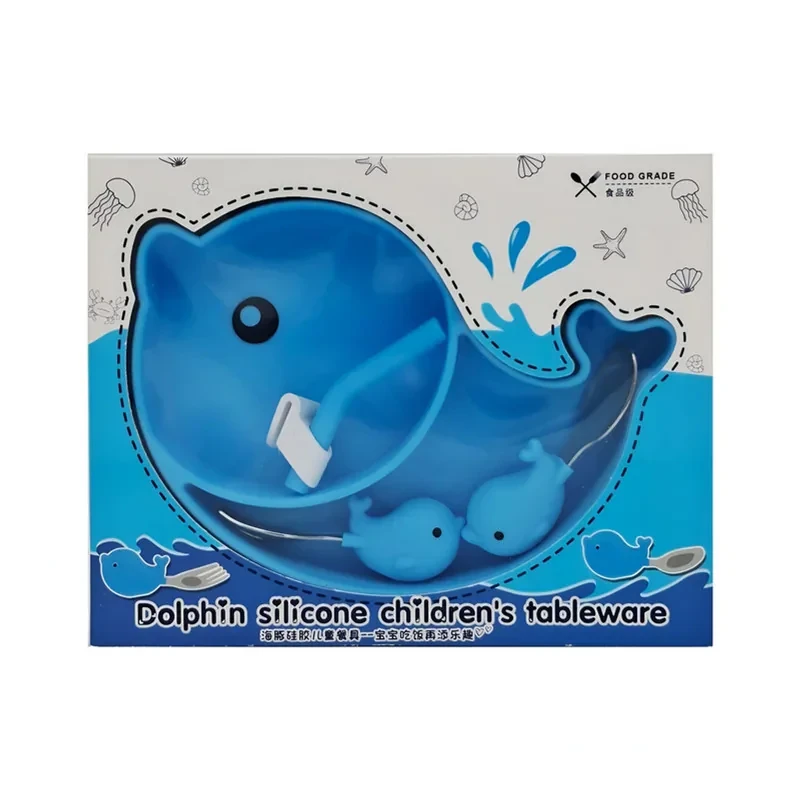 ست ظرف غذای 5 پارچه کودک مدل دلفین