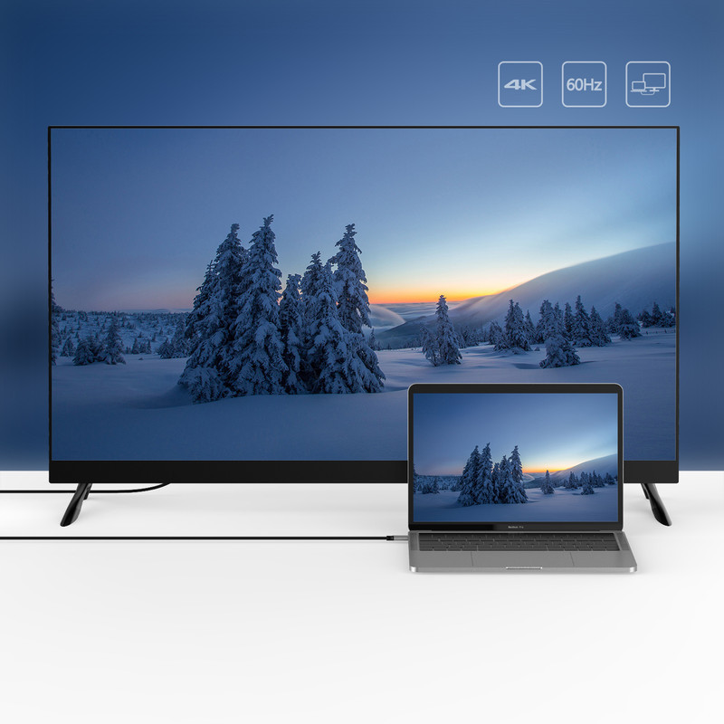 کابل تبدیل USB-C به HDMI لنشن مدل CU-707H NA 4K 60HZطول 1.8متر