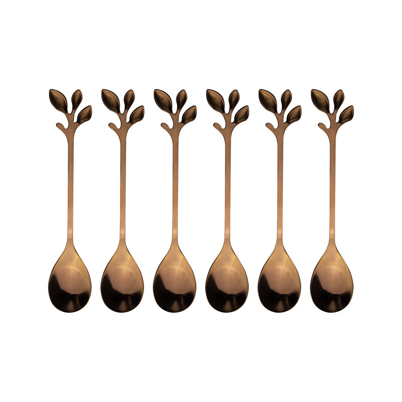 قاشق چای خوری مدل برگ کد 501 بسته 6 عددی