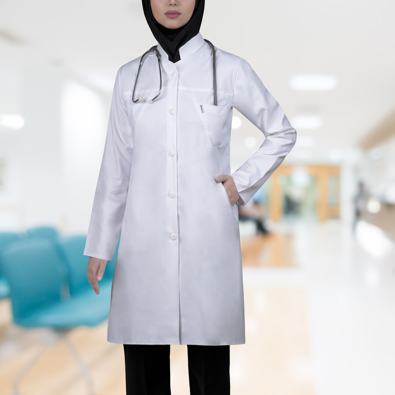 روپوش پزشکی زنانه خضرا مدل بیتا کد 31511