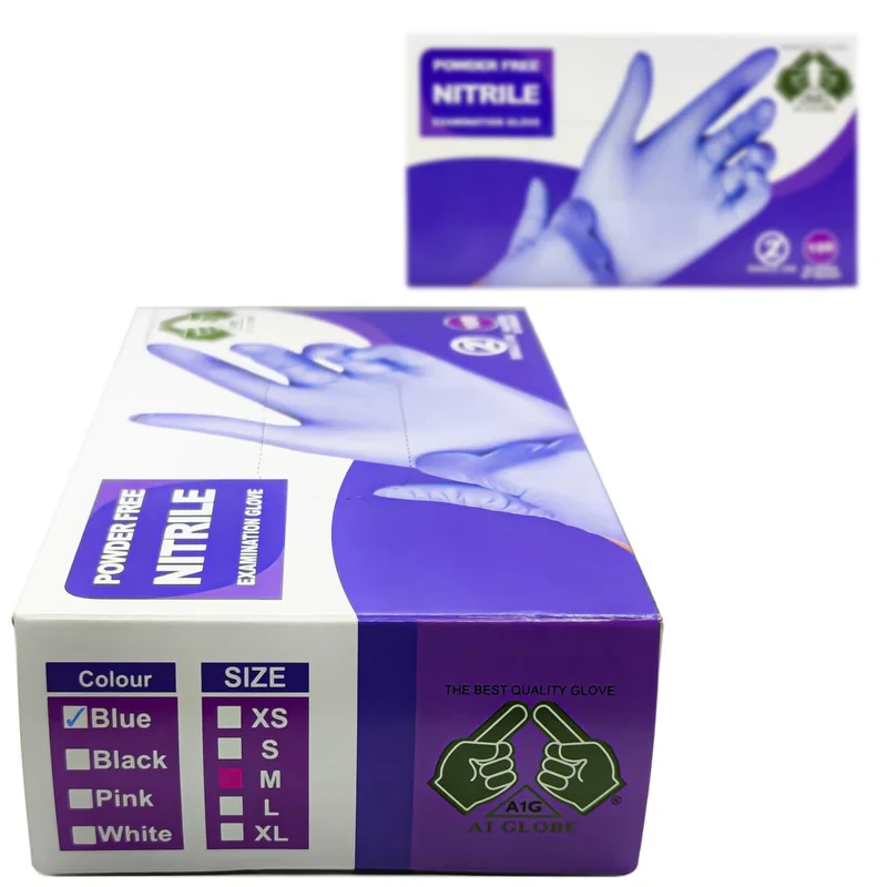دستکش طبی نیتریل مدل NI-100 بسته 100 عددی