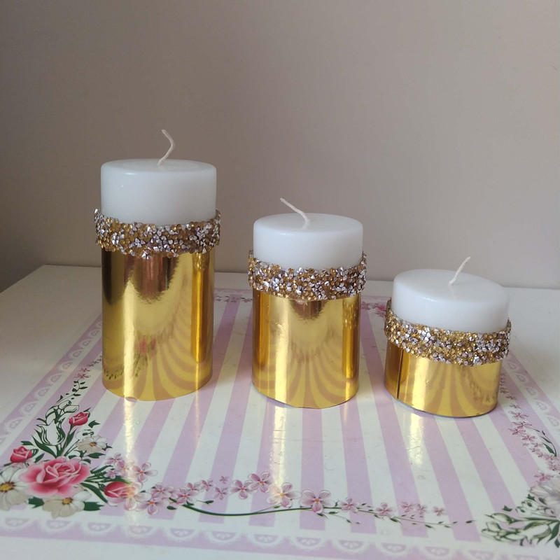 شمع طرح استوانه مدل 1406 مجموعه 3 عددی