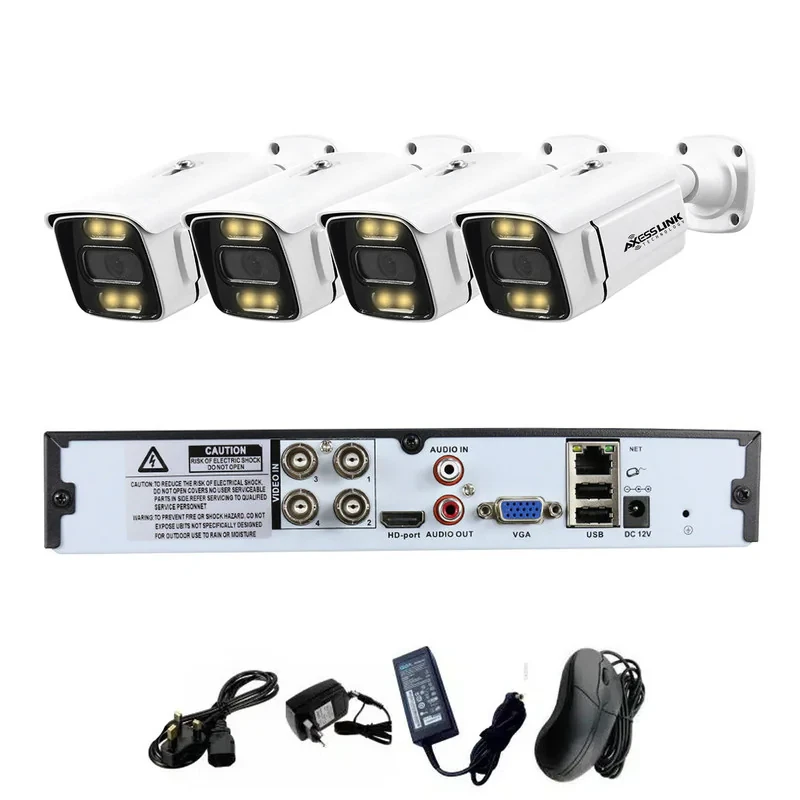 سیستم امنیتی کامل مدل اکسس لینک AHD 4 XMEYE مجموعه 4 عددی