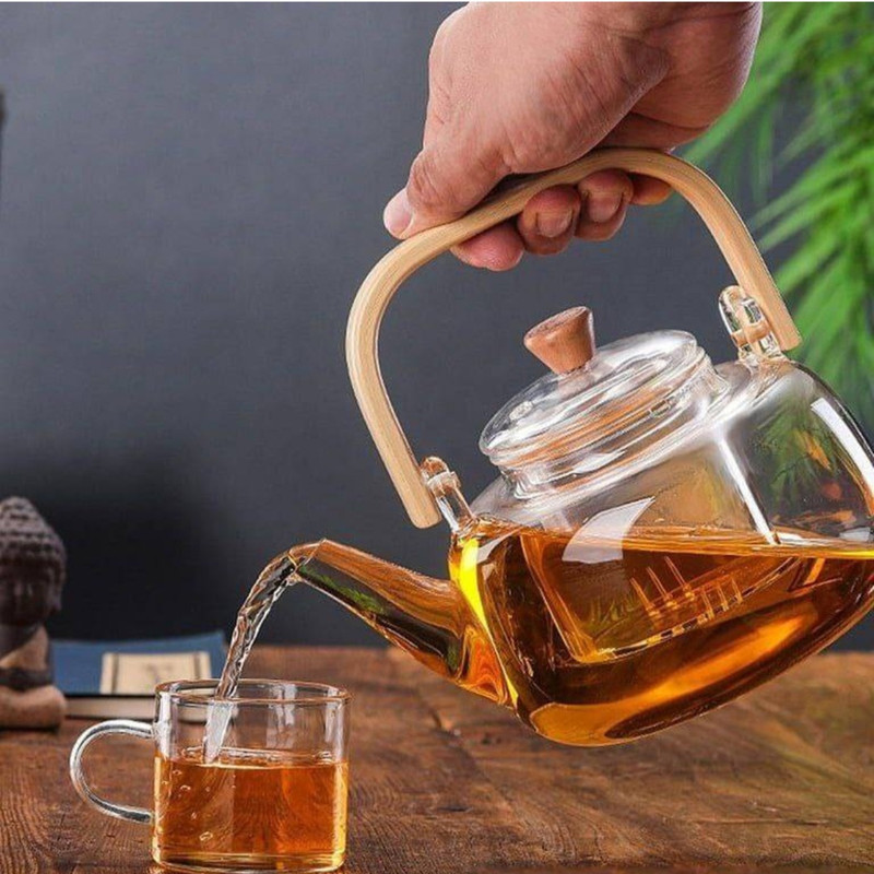 قوری مدل دسته بامبو کد 419 گنجایش 1.2 لیتر