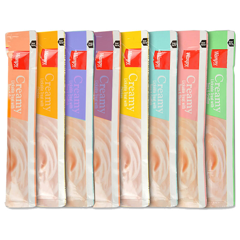 بستنی گربه ونپی مدل 8Flavors وزن 350 گرم بسته 25 عددی