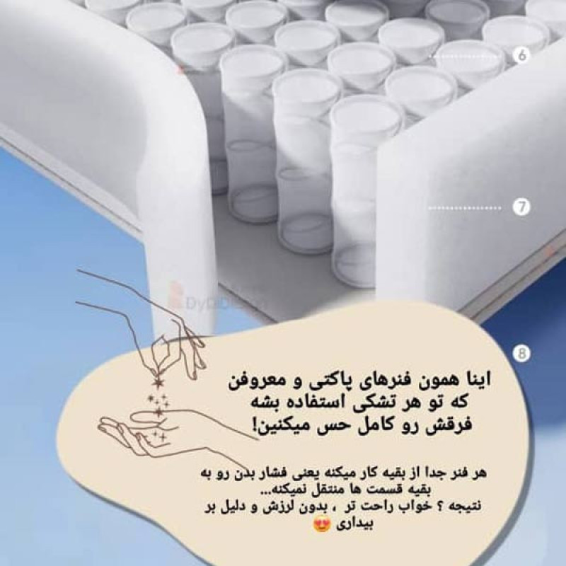 تشک یک نفره طبی دانلوپیلو مدل 4000 Elegance life سایز 100 × 200 سانتی متر
