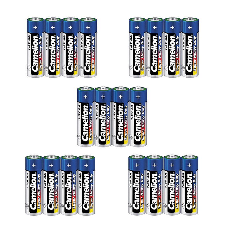 باتری قلمی و نیم قلمی کملیون مدل Super Heavy Duty بسته 40 عددی