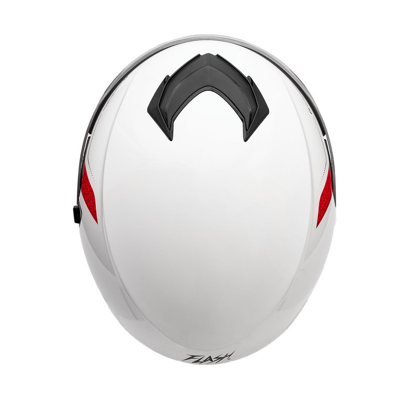 کلاه کاسکت بدون فک فلش مدل 852 glossy red-white