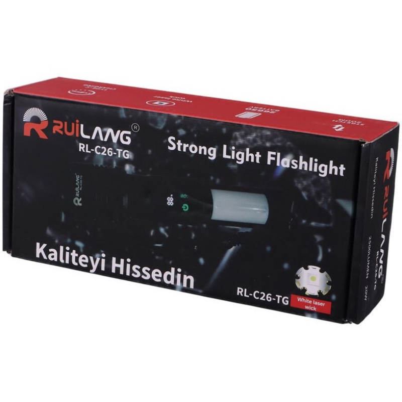 چراغ قوه دستی روی لانگ مدل RL-C26-TG با نور مهتابی