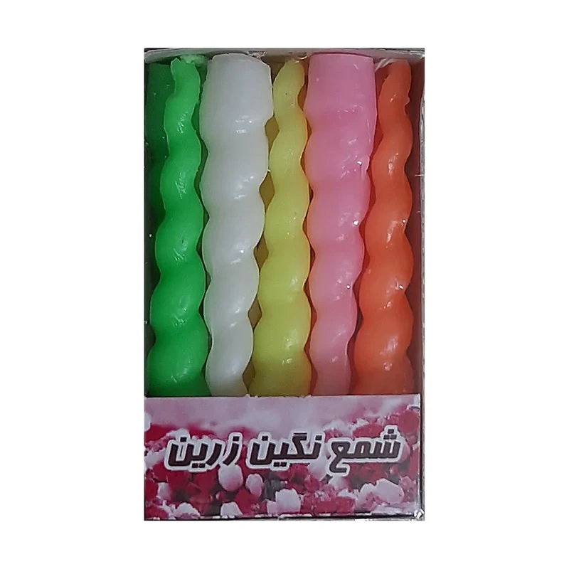 شمع مدل نگین زرین مجموعه 10 عددی