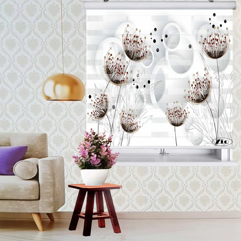 پرده زبرا زیو مدل 3d1037 سایز 150x150 سانتی متر