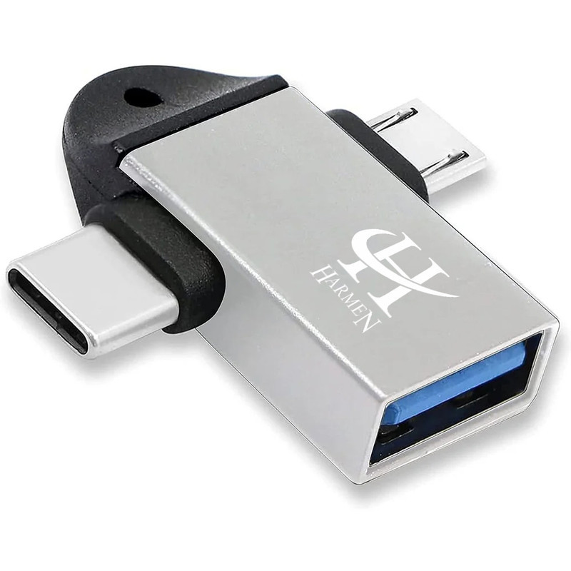 مبدل USB 3.0 به USB-C  MicroUSB هارمن مدل OTG-HR100