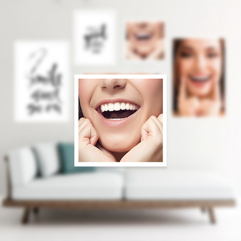 تابلو بکلیت مدل طرح لبخند و دندانپزشکی W-1089 مجموعه 5 عددی