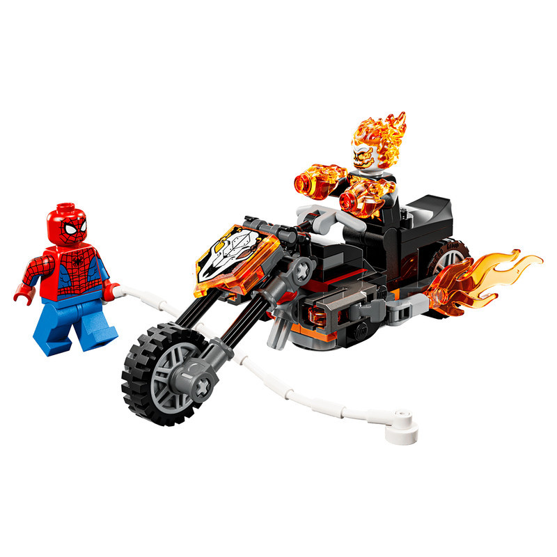 لگو 72 تکه سری Marvel مدل Spider-Man vs. Ghost Rider Motorcycle کد 76335