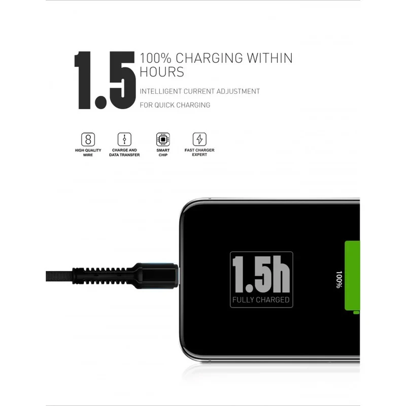 کابل تبدیل USB به لایتنینگ الدینیو مدل LS64 طول 2 متر