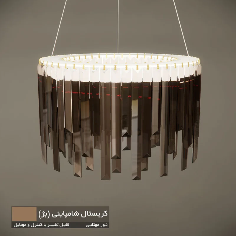 لوستر نورکیا مدل تک حلقه قندیلی کد 1R-40G