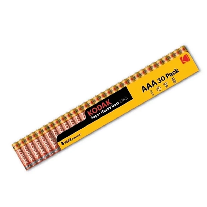 باتری نیم قلمی کداک مدل Super heavy Duty AAA بسته 30 عددی