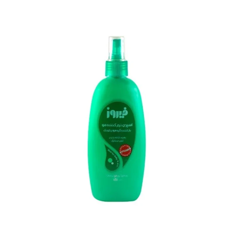 اسپری روغن بدن بچه فیروز مدل نارگیل حجم 200 میلی لیتر و اسپری نرم کننده و باز کننده مو کودک فیروز مدل HDS حجم 300 میلی لیتر