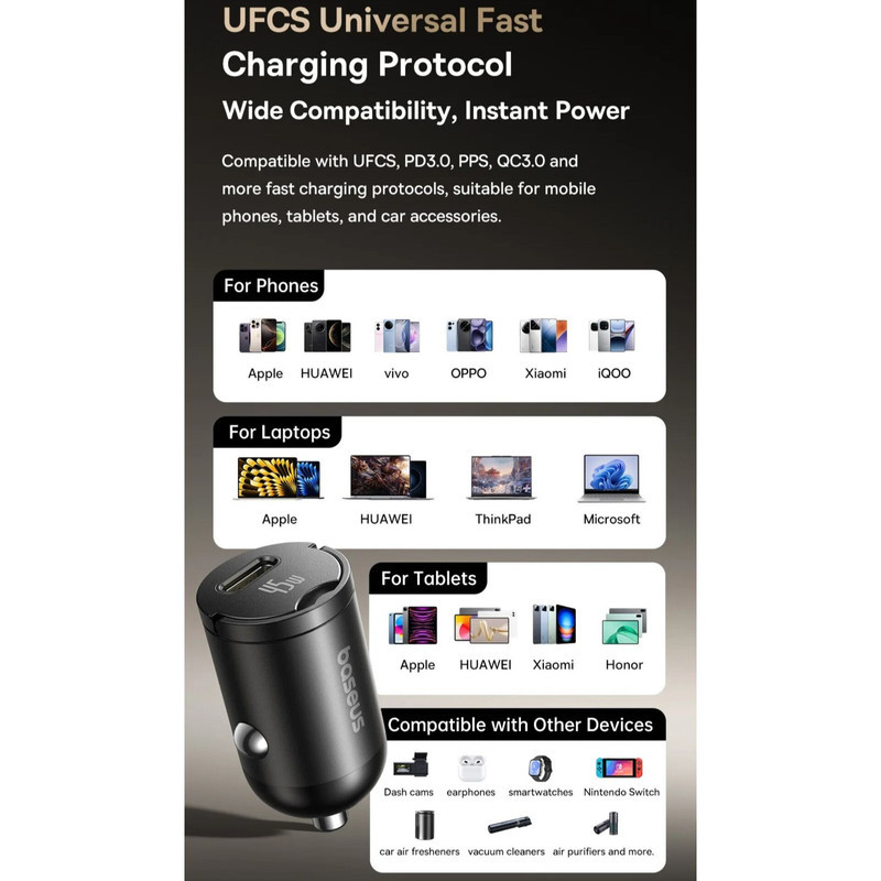 شارژر فندکی 45 وات بیسوس مدل  PrimeTrip 45W C02068 به همراه کابل USB-C