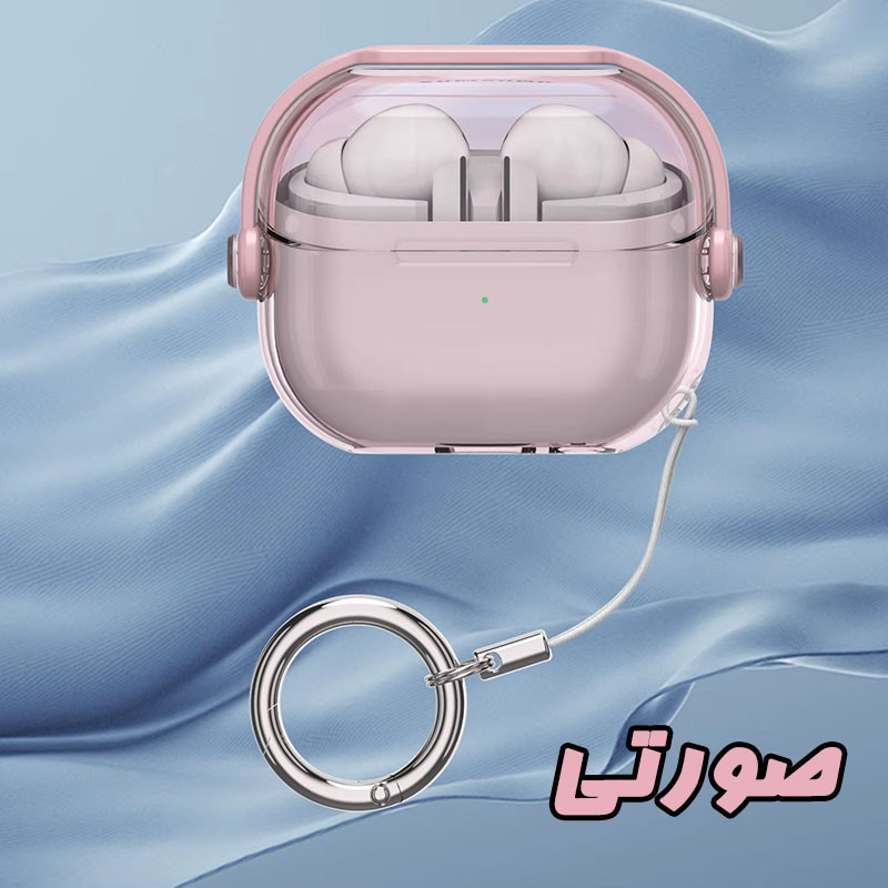کاور مسیر مدل Translucent SHproof Protective مناسب برای کیس هدفون بی سیم سامسونگ Galaxy Buds 3  3 Pro به همراه گیره