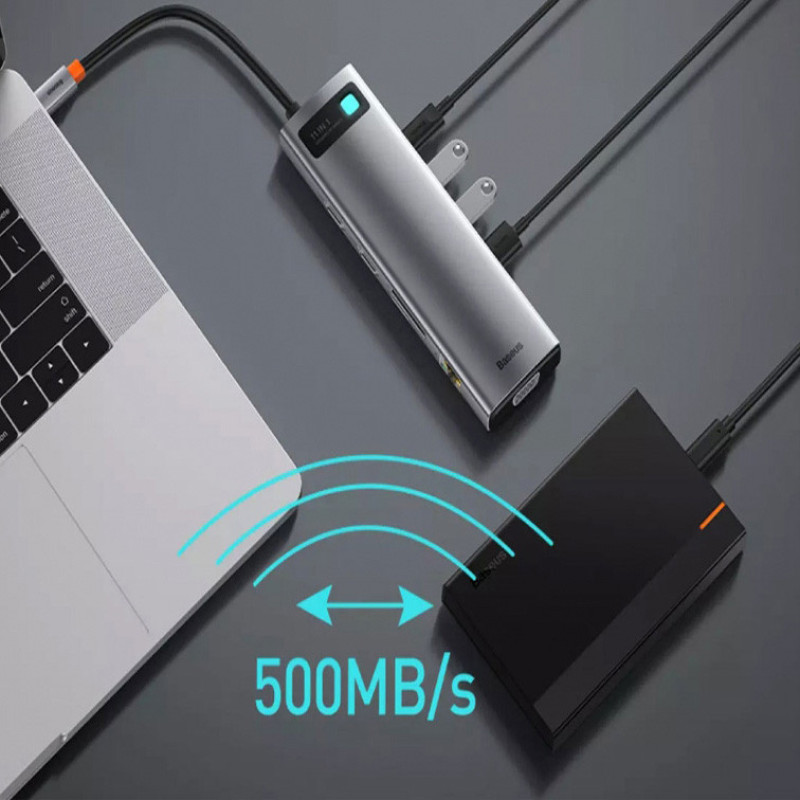 هاب 11 پورت باسئوس مدل METAL GLEAM SERIES Multifunctional