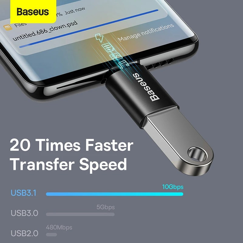 مبدل USB-C به USB 3.1 بیسوس مدل 10Gbps-OTG