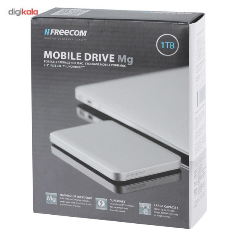 هارددیسک اکسترنال فری کام مدل Mobile Drive Mg USB and Thunderbolt ظرفیت 1 ترابایت